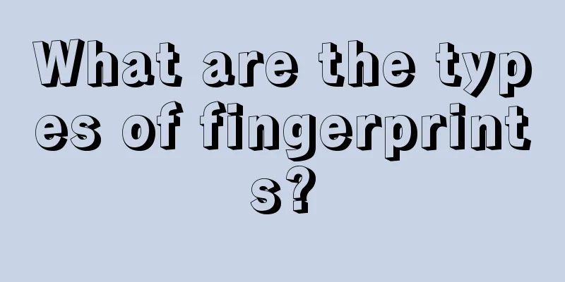What are the types of fingerprints?