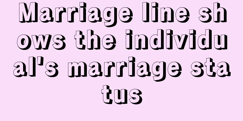 Marriage line shows the individual's marriage status