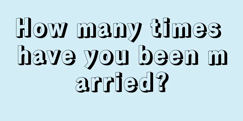 How many times have you been married?