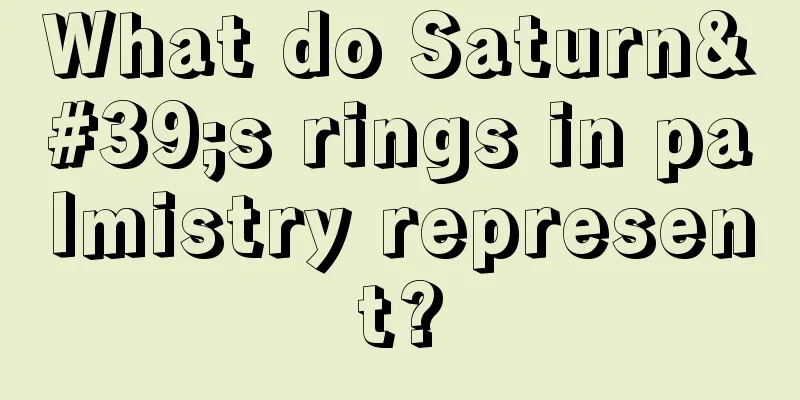 What do Saturn's rings in palmistry represent?