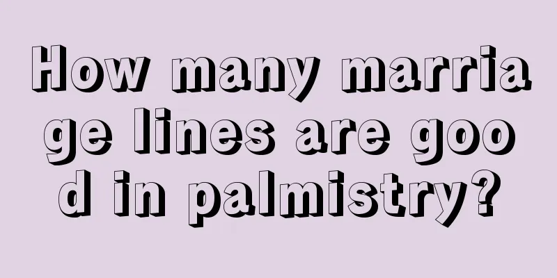 How many marriage lines are good in palmistry?