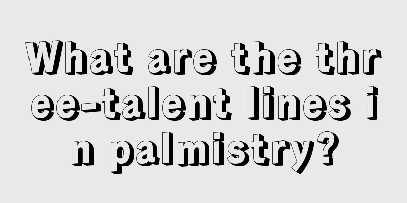 What are the three-talent lines in palmistry?