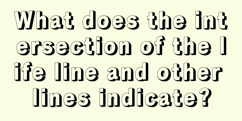 What does the intersection of the life line and other lines indicate?