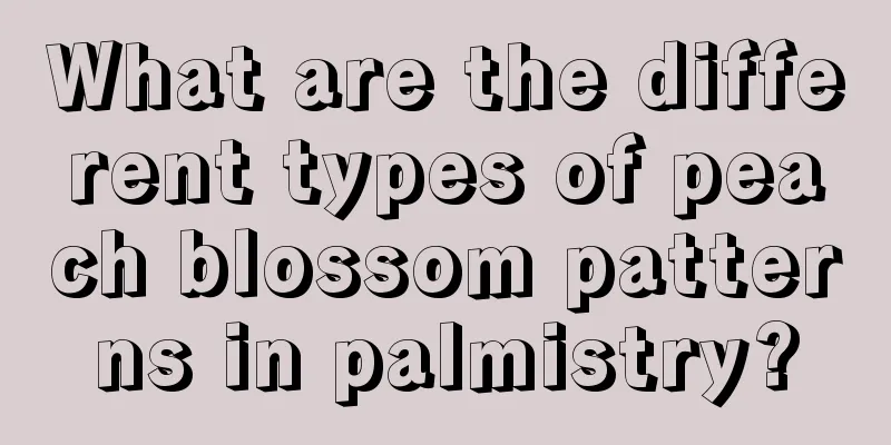 What are the different types of peach blossom patterns in palmistry?