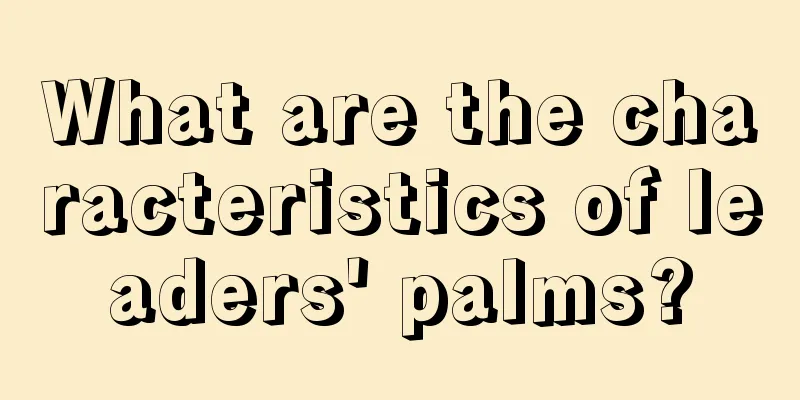 What are the characteristics of leaders' palms?