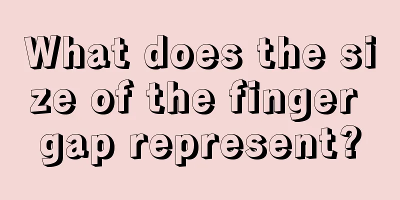 What does the size of the finger gap represent?