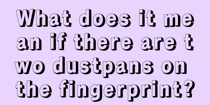 What does it mean if there are two dustpans on the fingerprint?