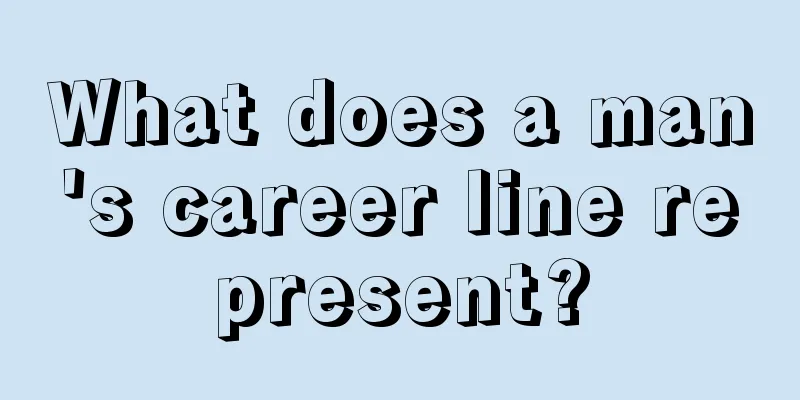 What does a man's career line represent?
