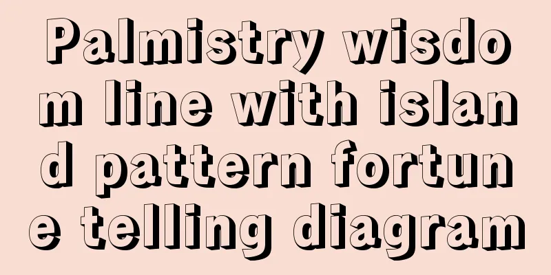Palmistry wisdom line with island pattern fortune telling diagram