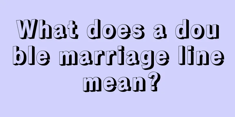 What does a double marriage line mean?