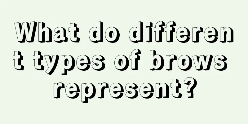 What do different types of brows represent?