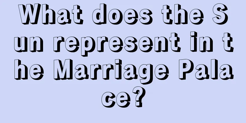 What does the Sun represent in the Marriage Palace?