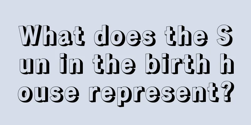What does the Sun in the birth house represent?