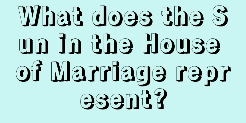 What does the Sun in the House of Marriage represent?