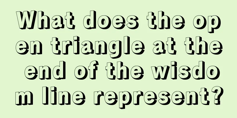What does the open triangle at the end of the wisdom line represent?