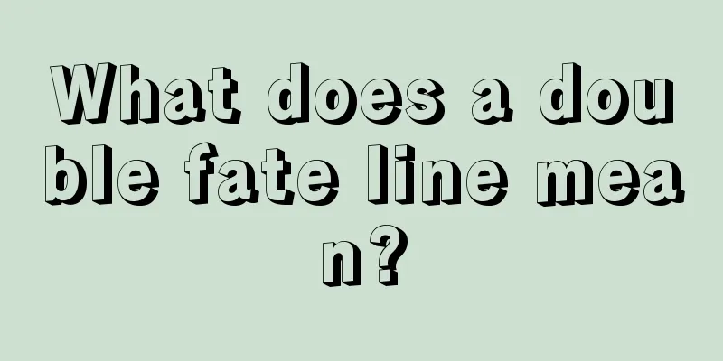 What does a double fate line mean?