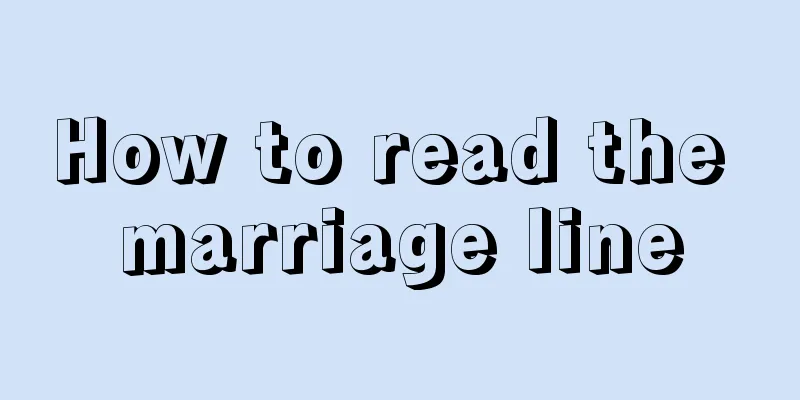 How to read the marriage line