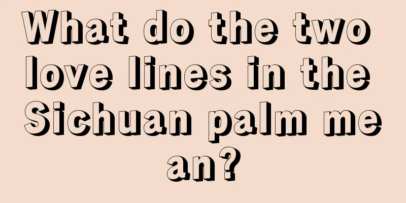 What do the two love lines in the Sichuan palm mean?