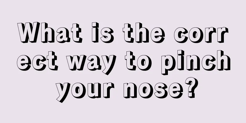 What is the correct way to pinch your nose?
