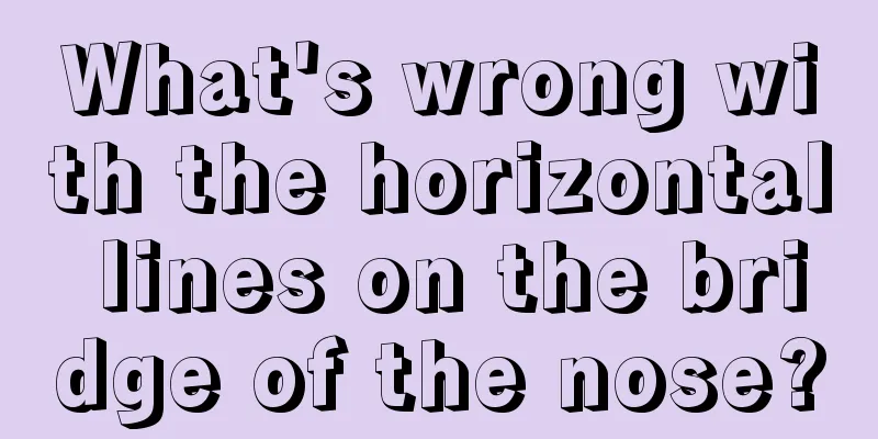 What's wrong with the horizontal lines on the bridge of the nose?