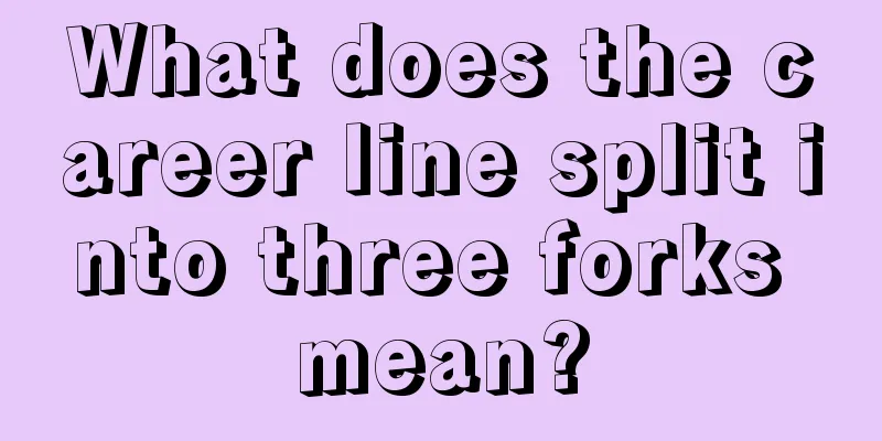 What does the career line split into three forks mean?
