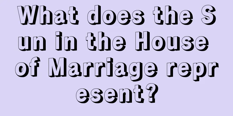 What does the Sun in the House of Marriage represent?