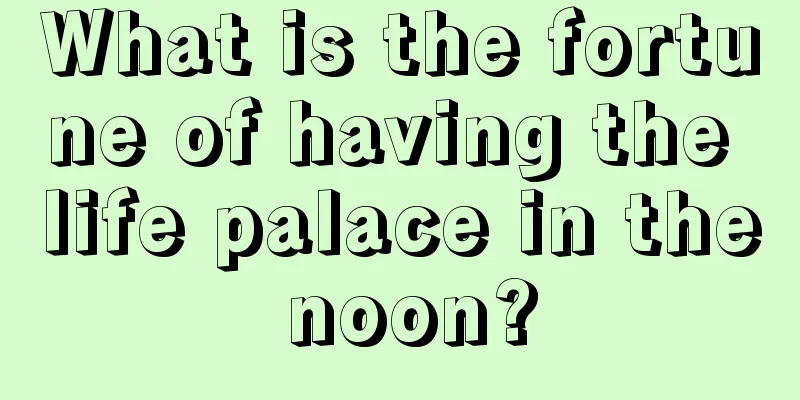 What is the fortune of having the life palace in the noon?