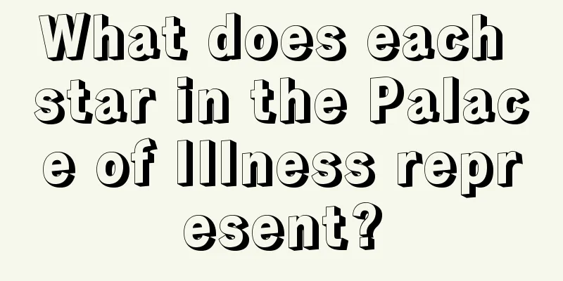 What does each star in the Palace of Illness represent?