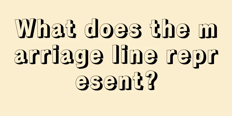 What does the marriage line represent?