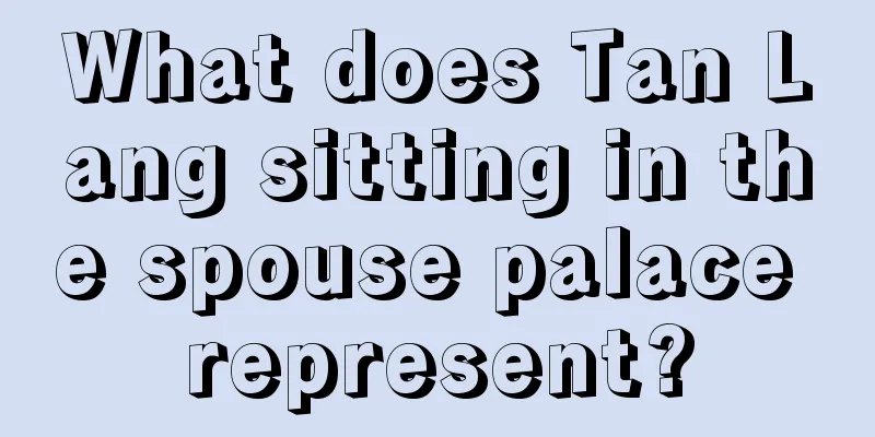 What does Tan Lang sitting in the spouse palace represent?