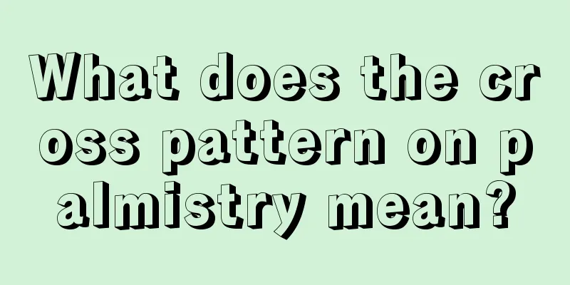 What does the cross pattern on palmistry mean?