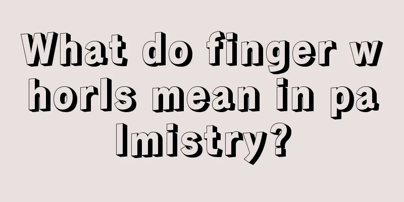 What do finger whorls mean in palmistry?