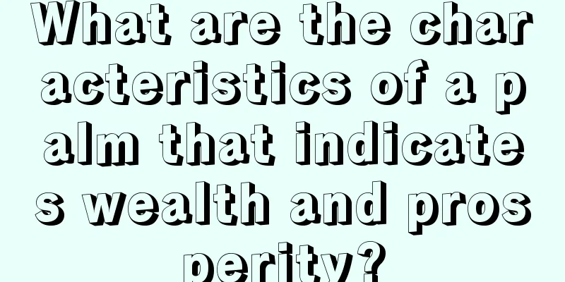What are the characteristics of a palm that indicates wealth and prosperity?