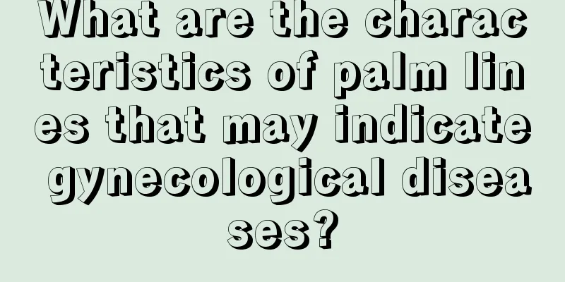 What are the characteristics of palm lines that may indicate gynecological diseases?