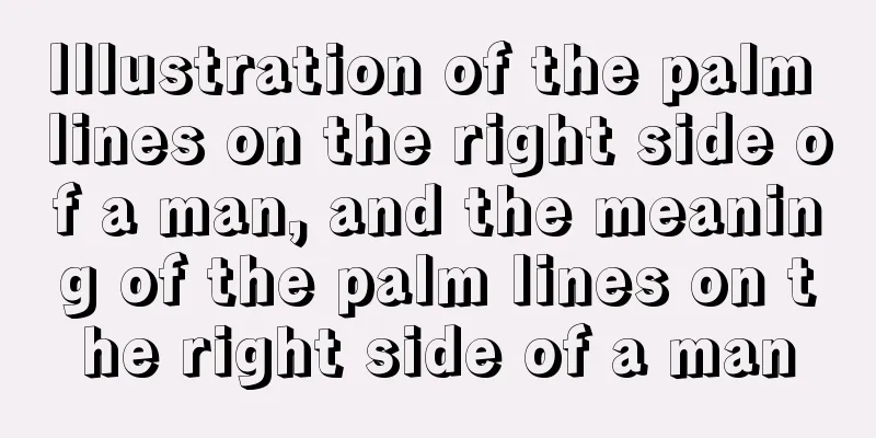 Illustration of the palm lines on the right side of a man, and the meaning of the palm lines on the right side of a man
