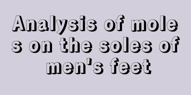 Analysis of moles on the soles of men's feet