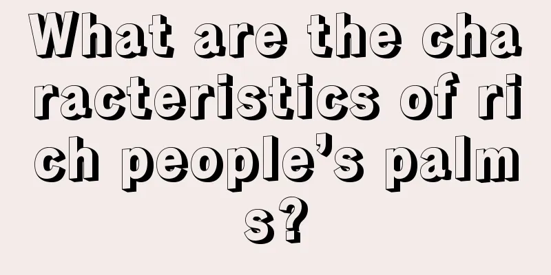 What are the characteristics of rich people’s palms?