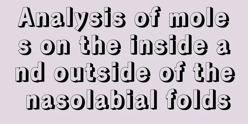 Analysis of moles on the inside and outside of the nasolabial folds