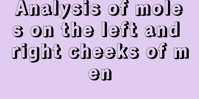 Analysis of moles on the left and right cheeks of men