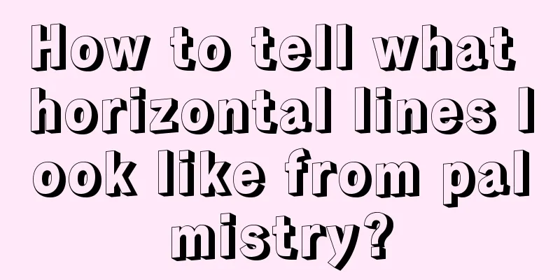 How to tell what horizontal lines look like from palmistry?