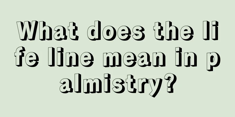 What does the life line mean in palmistry?