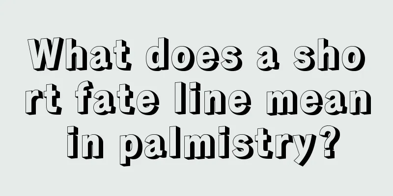 What does a short fate line mean in palmistry?