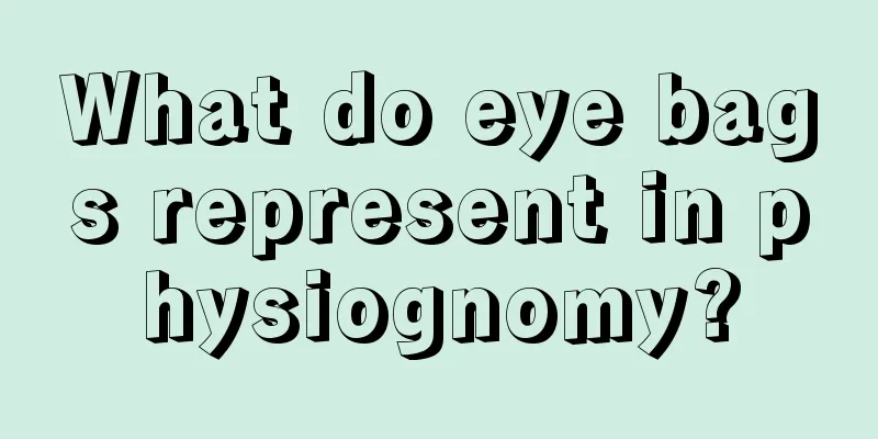 What do eye bags represent in physiognomy?