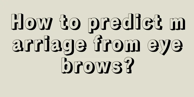 How to predict marriage from eyebrows?