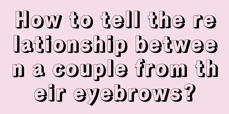 How to tell the relationship between a couple from their eyebrows?