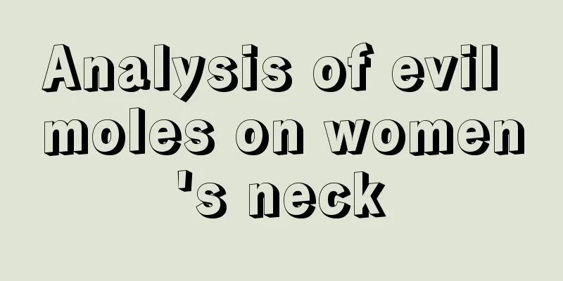 Analysis of evil moles on women's neck