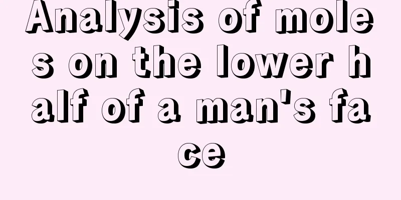 Analysis of moles on the lower half of a man's face