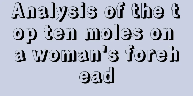 Analysis of the top ten moles on a woman's forehead