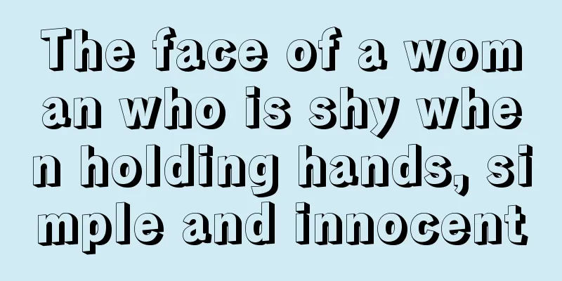 The face of a woman who is shy when holding hands, simple and innocent