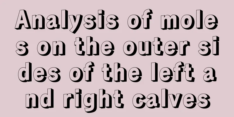 Analysis of moles on the outer sides of the left and right calves